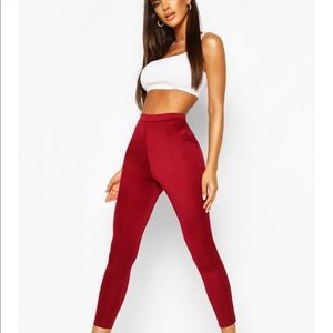 Boohoo Basic Scuba Stretch Skinny Pants Size: US 4